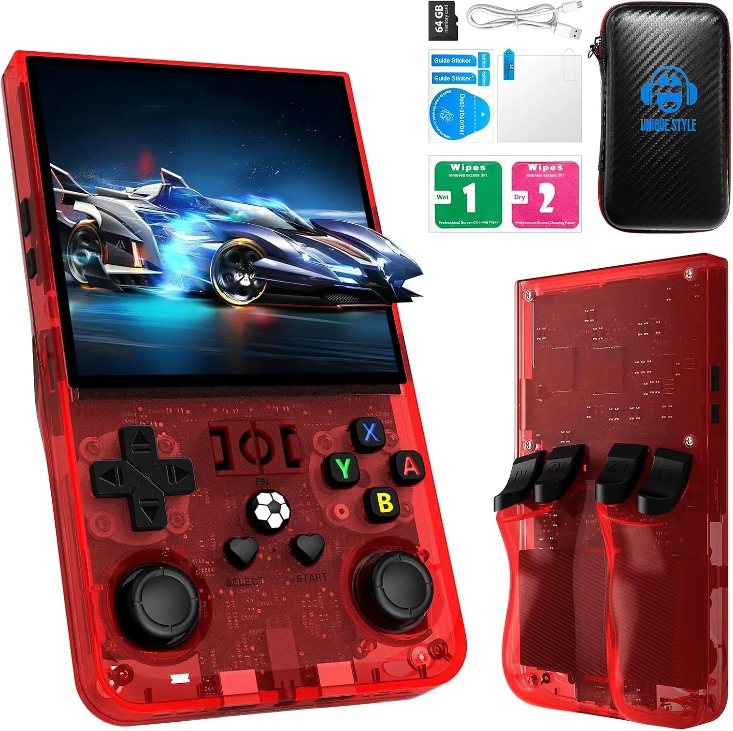 NEW R36 MAX Retro Handheld Game 4.0Inch IPS Screen Console 128GB Portable Video Player Supports 30+ Emulators 20000+Gremas