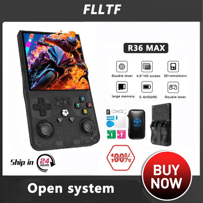 NEW R36 MAX Retro Handheld Game 4.0Inch IPS Screen Console 128GB Portable Video Player Supports 30+ Emulators 20000+Gremas