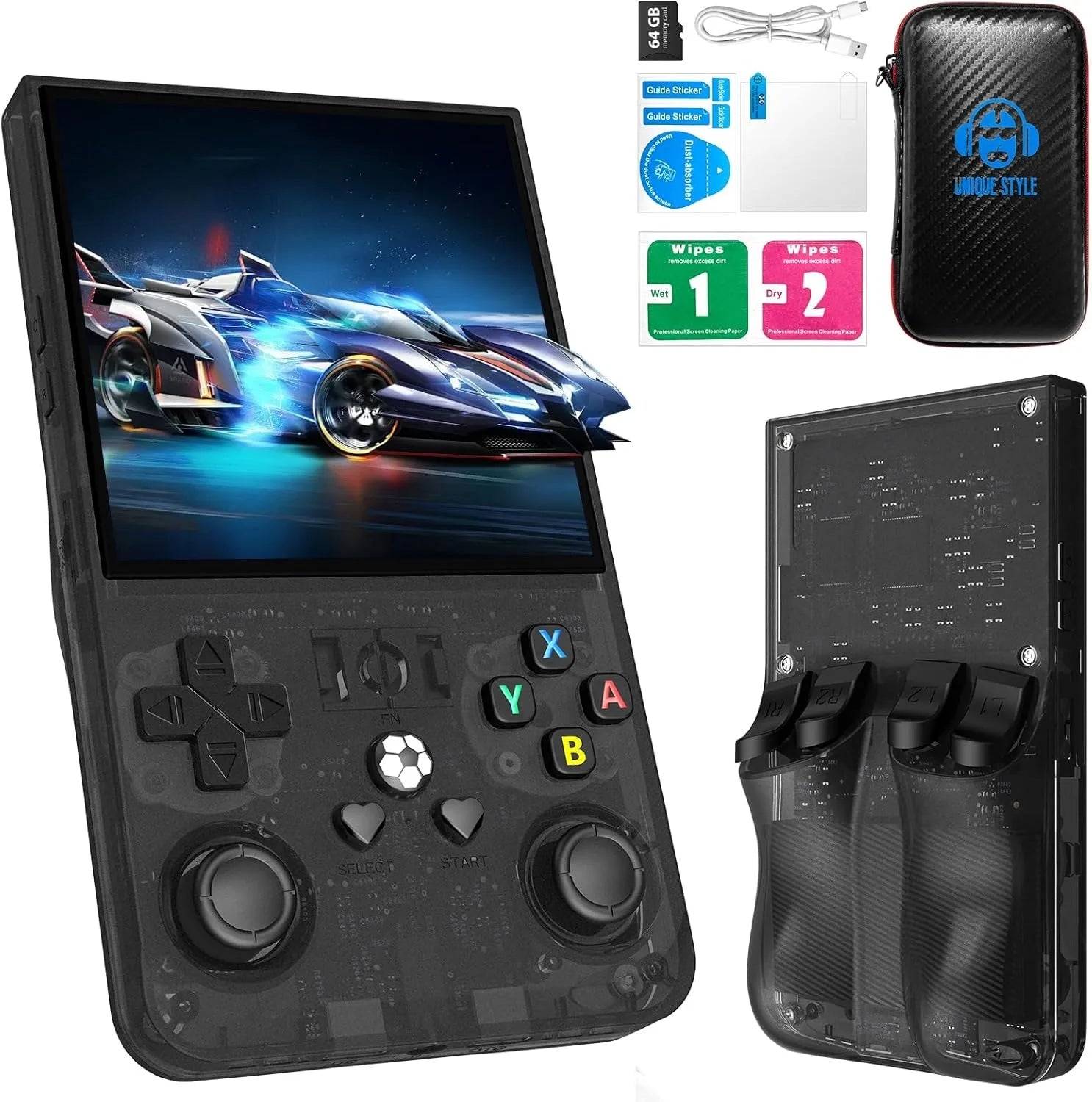 NEW R36 MAX Retro Handheld Game 4.0Inch IPS Screen Console 128GB Portable Video Player Supports 30+ Emulators 20000+Gremas