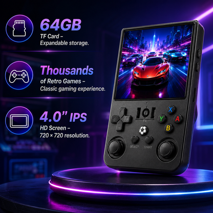 NEW R36 MAX Retro Handheld Game 4.0Inch IPS Screen Console 128GB Portable Video Player Supports 30+ Emulators 20000+Gremas